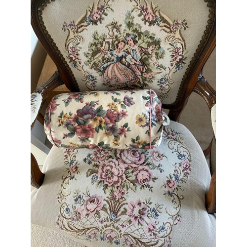 1565 - A pair of Adams style elbow chairs  with padded backs with padded backs and seats