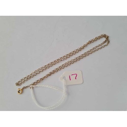 17 - A circular link neck chain 9ct - 1.8 gms