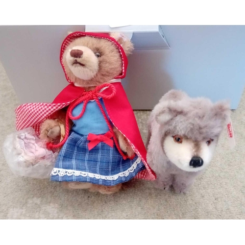 1805 - Two Steiff teddy bears Red Ridding Hood & Big Bad Wolf