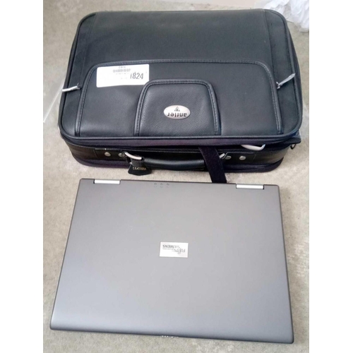 1824 - Fujitsu Siemens laptop with case & accessories