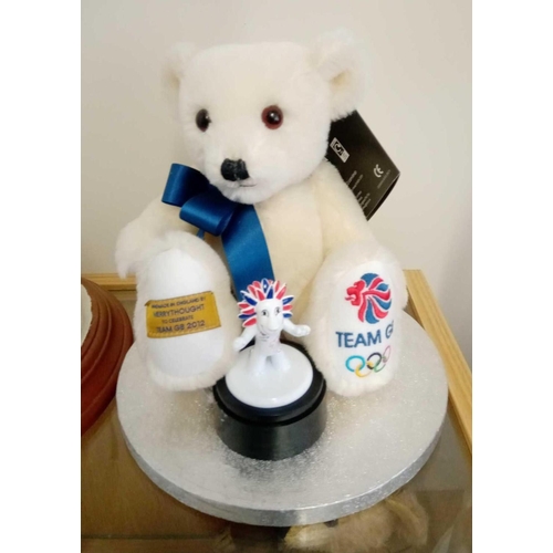 1872 - A Team GB Merrythought bear undeglass dome