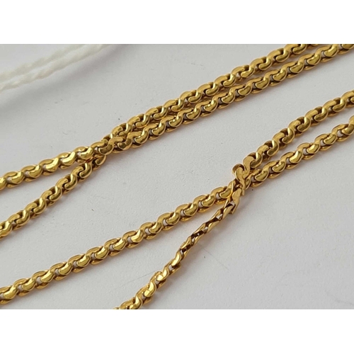 213 - A good neck chain 18ct gold 22 inches length - 5.1 gms