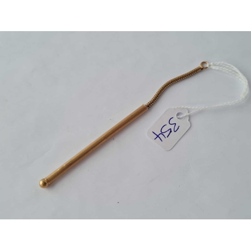 354 - A 9ct pendant swizzle stick 5.8