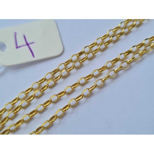 4 - A gold neck chain 9ct 21 inches - 1.6 gms