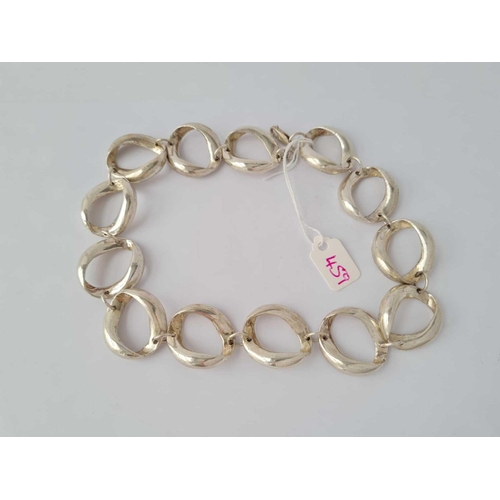 459 - A large silver choker chain - 93 gms