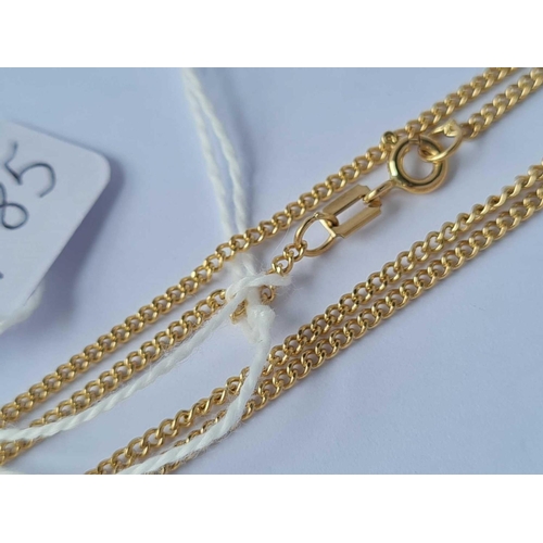 485 - 9ct fine link neck chain 3g