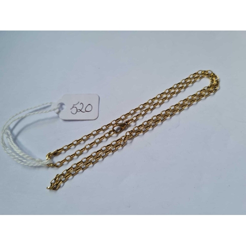 520 - An oval link 9ct neck chain 4.6g