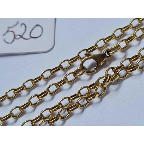 520 - An oval link 9ct neck chain 4.6g