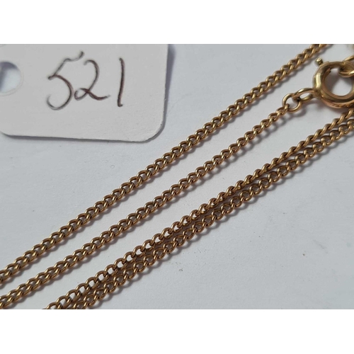 521 - 9ct fine link neck chain 2.2g