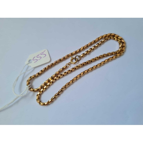 555 - A rose gold fancy link neck chain 16 inches - 9.4 gms