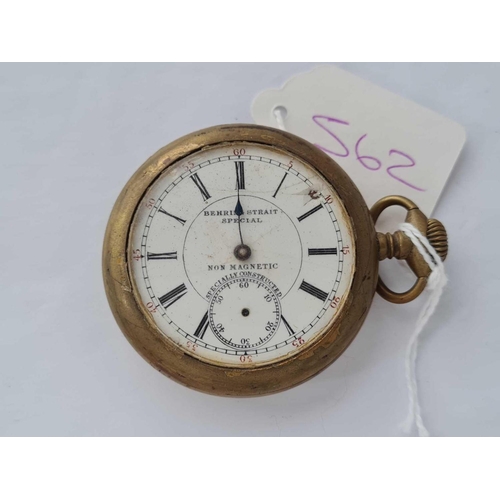 562 - A  gents metal pocket watch 