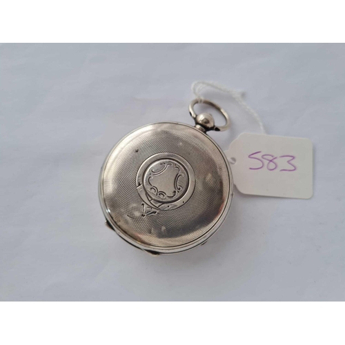 583 - A gents silver pocket watch 