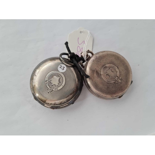 588 - Two gents silver pocket watches the Express English lever with seconds dial and one other with secon... 