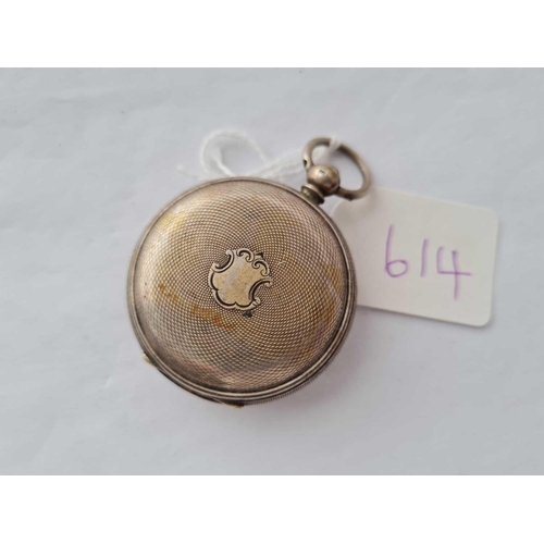 614 - A gents silver pocket watch