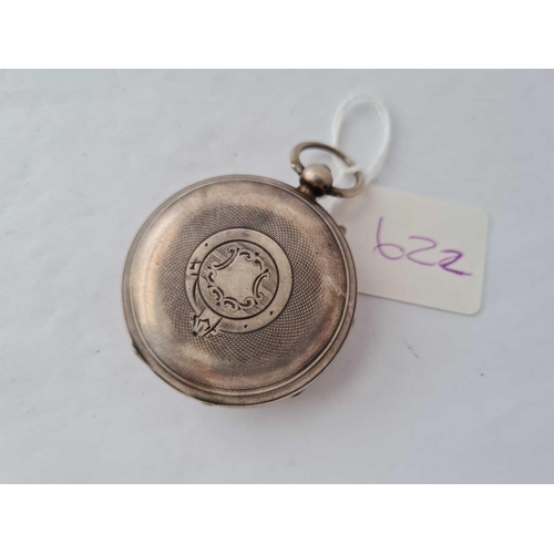 622 - A gents silver pocket watch seconds dial