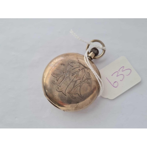 633 - A silver gents half hunter pocket watch by Benson with seconds dial