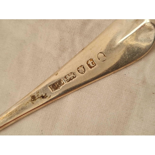 720 - A George III bottom marked dessert spoon and another 1794