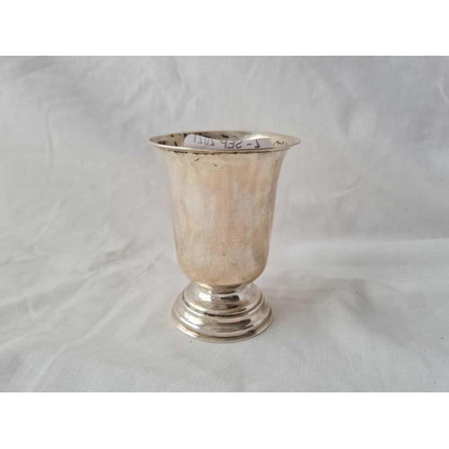 781 - A foreign silver (unmarked) beaker with cartouche - 3.5