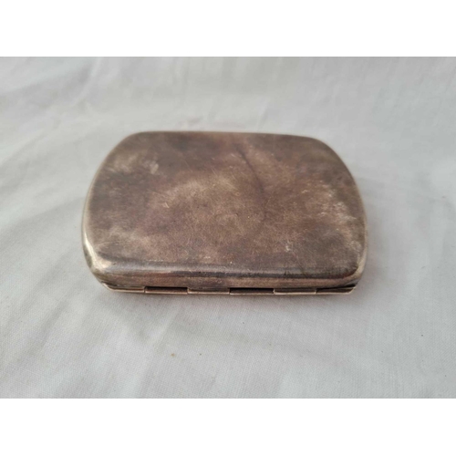 836 - A cigarette case with mounted ends - Birmingham 1919 - 91 g.