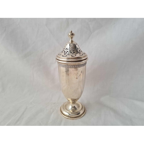 852 - A sugar castor with pedestal base - 6.5