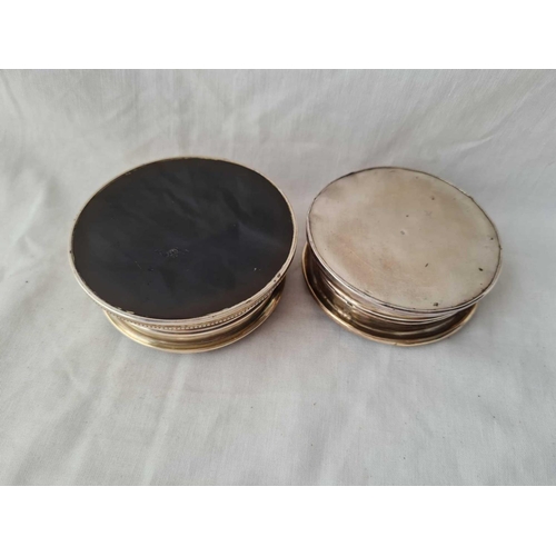 883 - Two tortoise shell mounted jars and covers - 3