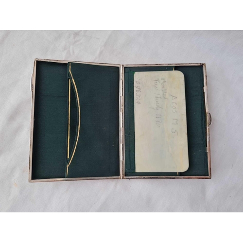 893 - A late Victorian well engraved note/ card case decorated with scrolls - Sheffield 1897 by WN