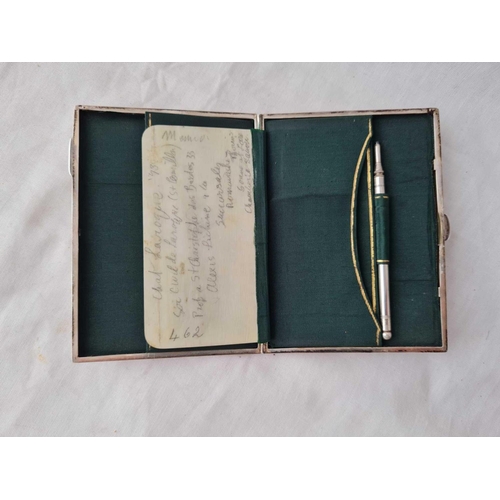 893 - A late Victorian well engraved note/ card case decorated with scrolls - Sheffield 1897 by WN