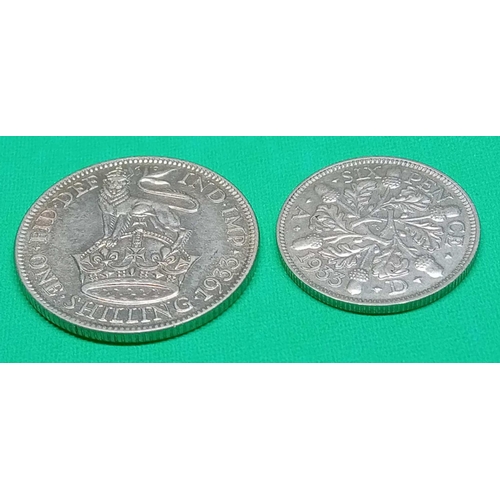 1220 - A sixpence and shilling 1933