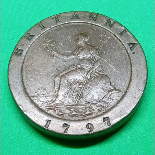 1221 - A George III Cartwheel twopence 1797 V.G.C.