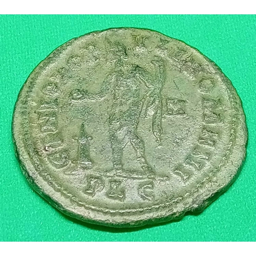 1223 - Roman. Constantine I Caesar Billow follis Luedunum mint 337 AD. S.15530. Light OBV pitting EF