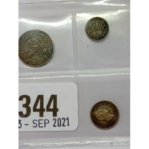 1344 - 1833 part Maundy set (threepence missing)