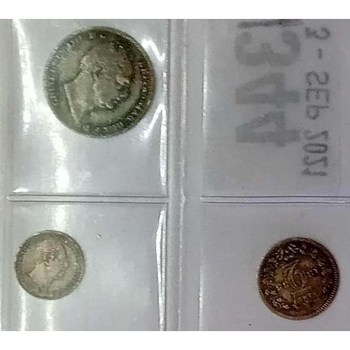 1344 - 1833 part Maundy set (threepence missing)