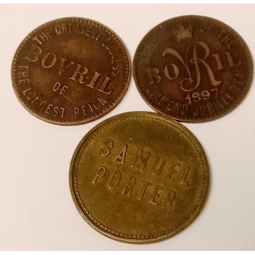 1318 - Two Bovril tokens plus one