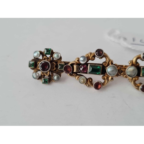 14 - A antique AUSTRO HUNGARIAN gem set brooch