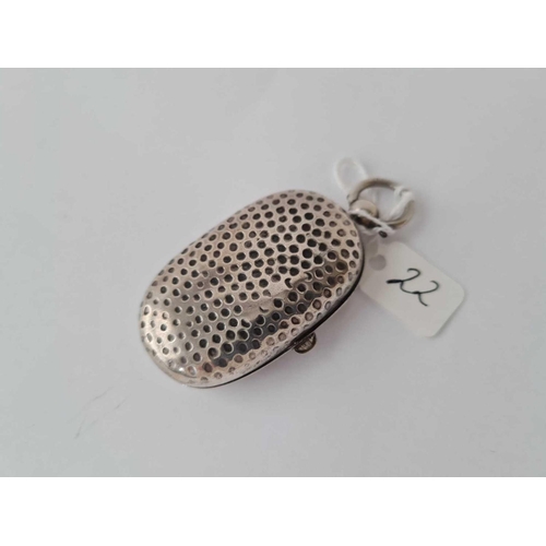 22 - A double  silver sovereign case