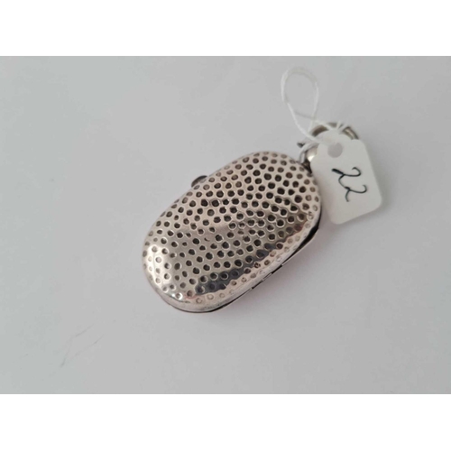 22 - A double  silver sovereign case