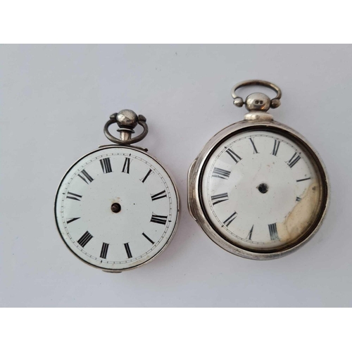 1021 - Two silver pair cased watches AF