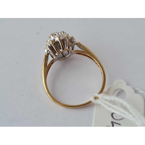 104 - A diamond dress ring 9ct size M - 2.3 gms