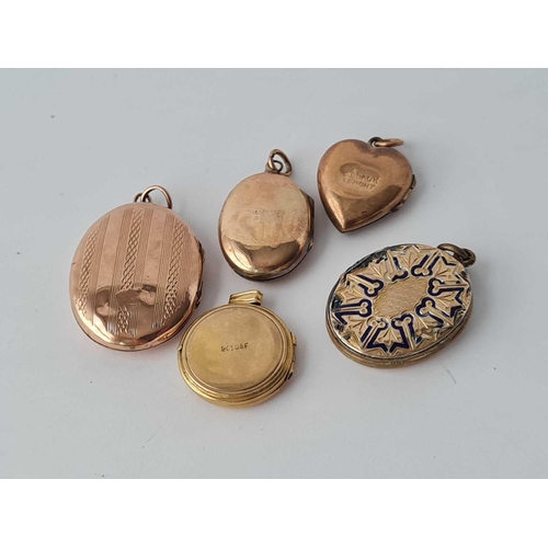 115 - Five assorted lockets