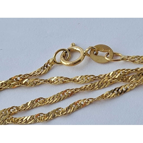 168 - A fancy link neck chain 18 inches 9ct - 1.5 gms