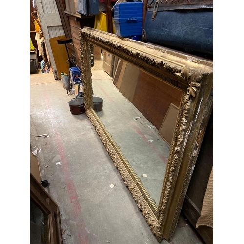 1687 - A large gilt framed mirror  69 wide