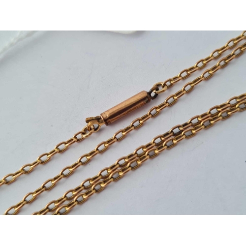 184 - A gold neck chain with cylindrical clasp 14 inches - 2.9 gms