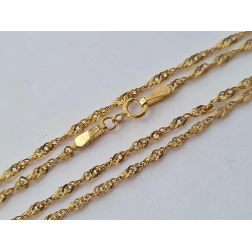 385 - A long neck chain 9ct 24 inch - 1.8 gms