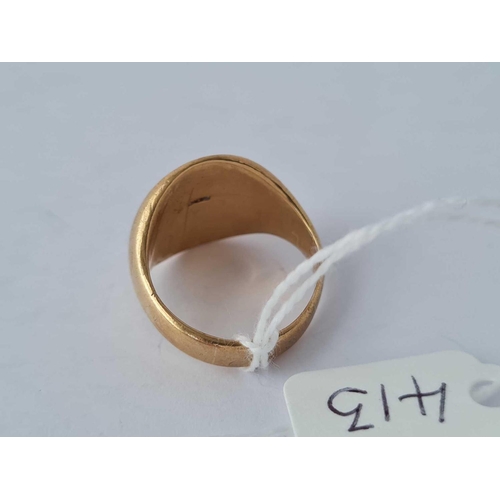 413 - A pinkie ring 9ct size O - 8 gms