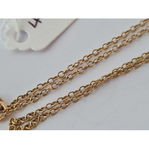 459 - 9ct chase link chain, 18 inches long.