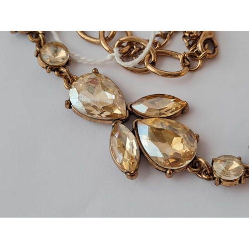 461 - A gilt costume necklace with leaf design