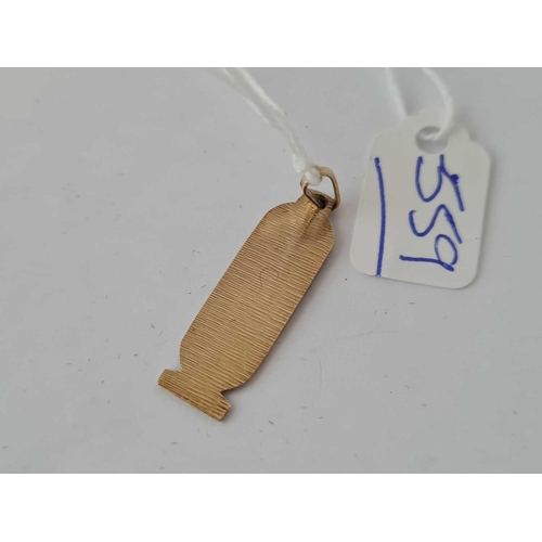 559 - A 9ct Egyptian pendant - 1.5 gms