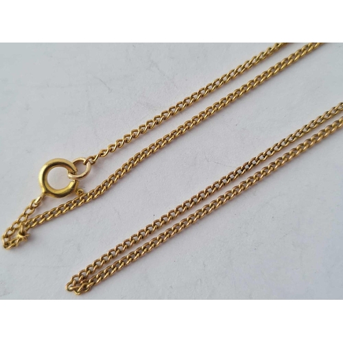 583 - A fine link neck chain 9ct 18 inch - 1.6 gms