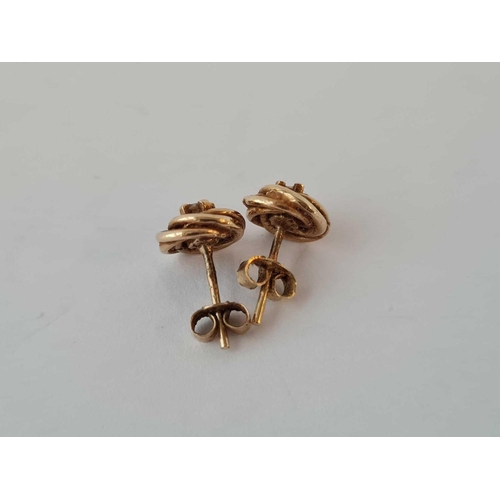 618 - A knot earrings 9ct - 1.7 gms