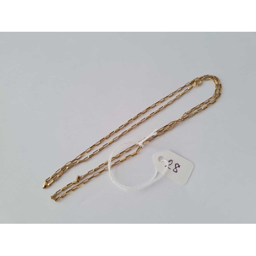 28 - A boxed link neck-chain 9ct 22 inch  5.1 gms
